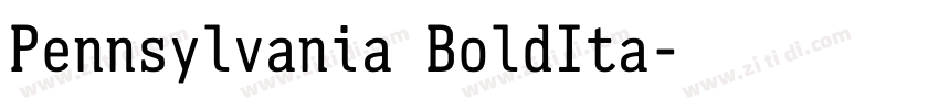 Pennsylvania BoldIta字体转换
